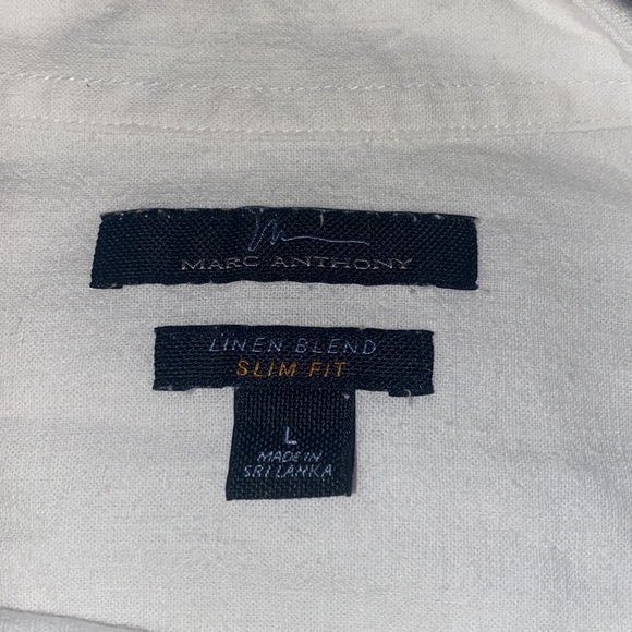Marc Anthony linen button down shirt. Size L - Picture 5 of 5